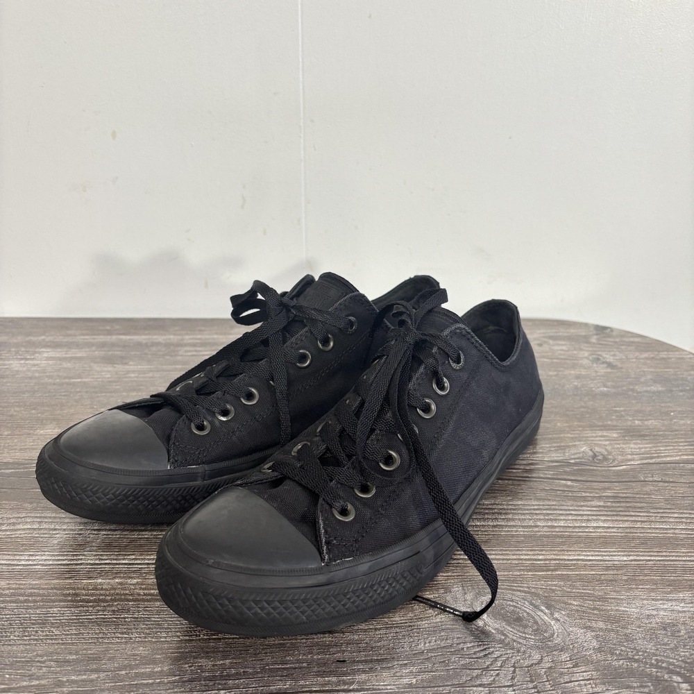 Converse Chuck Taylor All Star II Shoes Mens 10 Womens 12 Black Canvas Low Top